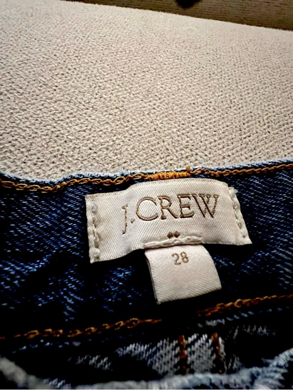 J. Crew Medium Wash Rolled-Hem Denim Shorts - Picture 2 of 3